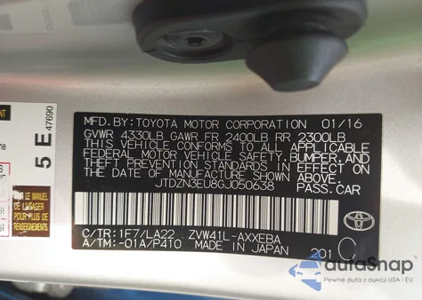 2016 Toyota Prius V Five from USA, damaged, VIN JTDZN3EU8GJ050638